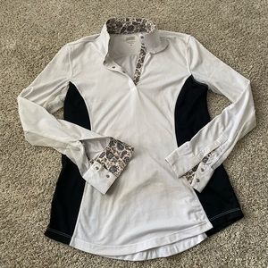 Dover Saddlery White Mesh Show Shirt Size Small